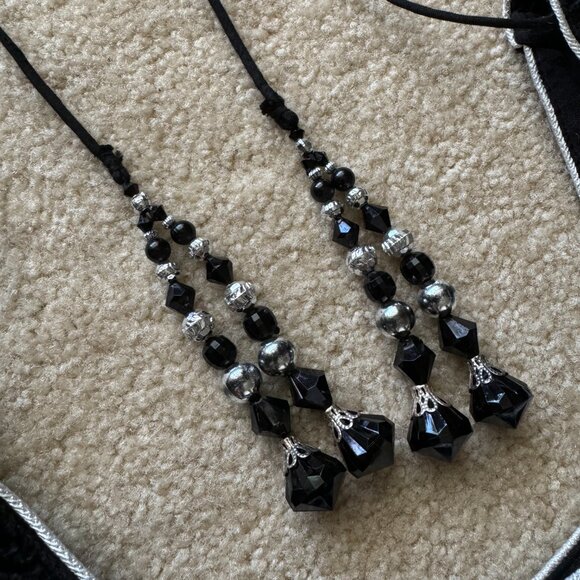 [LIKE NEW] Indian Pakistani Anarkali Gown Salwar Ethnic Suit Black Silver Small - Picture 8 of 12